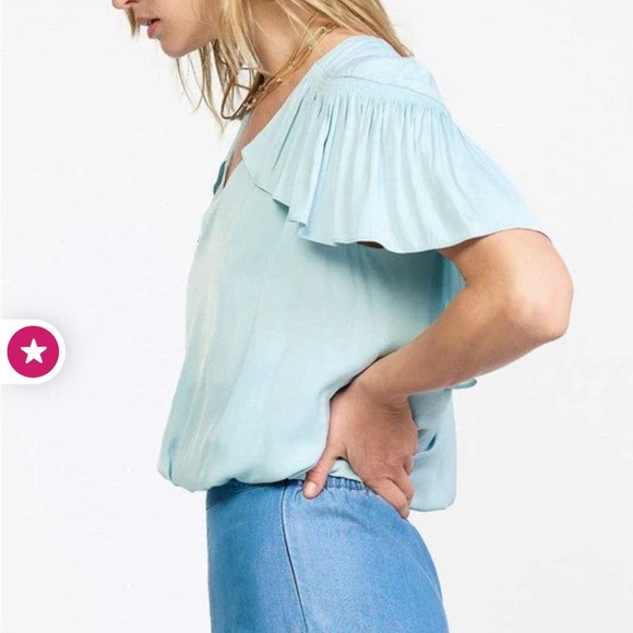 NWT Current Air capes sleeve bubble hem‎ blouse - Picture 2 of 12